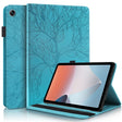 For OPPO Pad Air Life Tree Series Horizontal Flip Leather Tablet Case(Lake Blue) - OPPO by PMC TechLife | Online Shopping South Africa | PMC TechLife | Buy Now Pay Later Mobicred