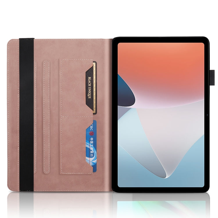For OPPO Pad Air Life Tree Series Horizontal Flip Leather Tablet Case(Rose Gold)