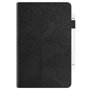 For OPPO Realme Pad X Life Tree Series Horizontal Flip Leather Tablet Case(Black)