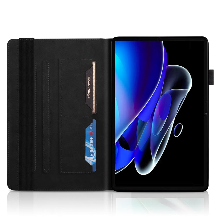 For OPPO Realme Pad X Life Tree Series Horizontal Flip Leather Tablet Case(Black)