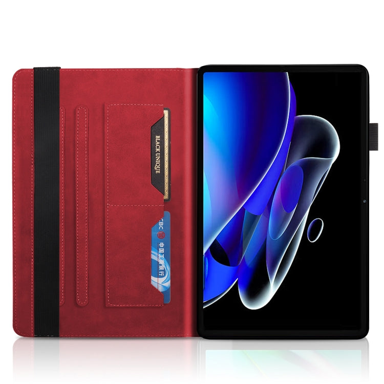 For OPPO Realme Pad X Life Tree Series Horizontal Flip Leather Tablet Case(Red)
