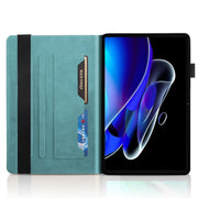 For OPPO Realme Pad X Life Tree Series Horizontal Flip Leather Tablet Case(Lake Blue)