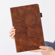 For OPPO Realme Pad X Life Tree Series Horizontal Flip Leather Tablet Case(Brown)