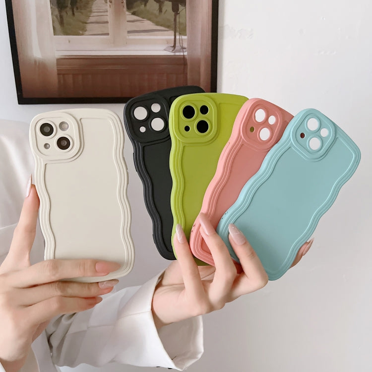 For iPhone 13 Pro Max Wave Edge Silicone Phone Case(Pink)