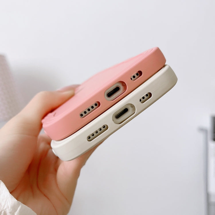 For iPhone 13 Pro Max Wave Edge Silicone Phone Case(Pink)