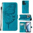 For Itel P38/S17/S1661W/Vision 3 Embossed Butterfly Flip Leather Phone Case(Blue) - More Brand by PMC TechLife | Online Shopping South Africa | PMC TechLife