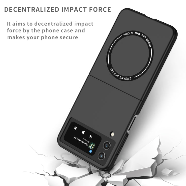 For Samsung Galaxy Z Flip4 Magsafe Magnetic Folding PC Phone Case(Black)