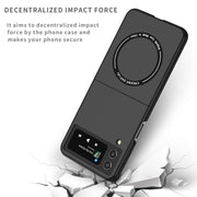 For Samsung Galaxy Z Flip4 Magsafe Magnetic Folding PC Phone Case(Black)