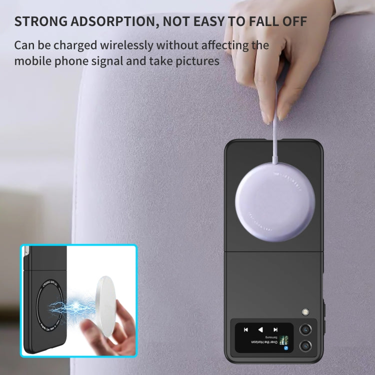 For Samsung Galaxy Z Flip4 Magsafe Magnetic Folding PC Phone Case(Black)