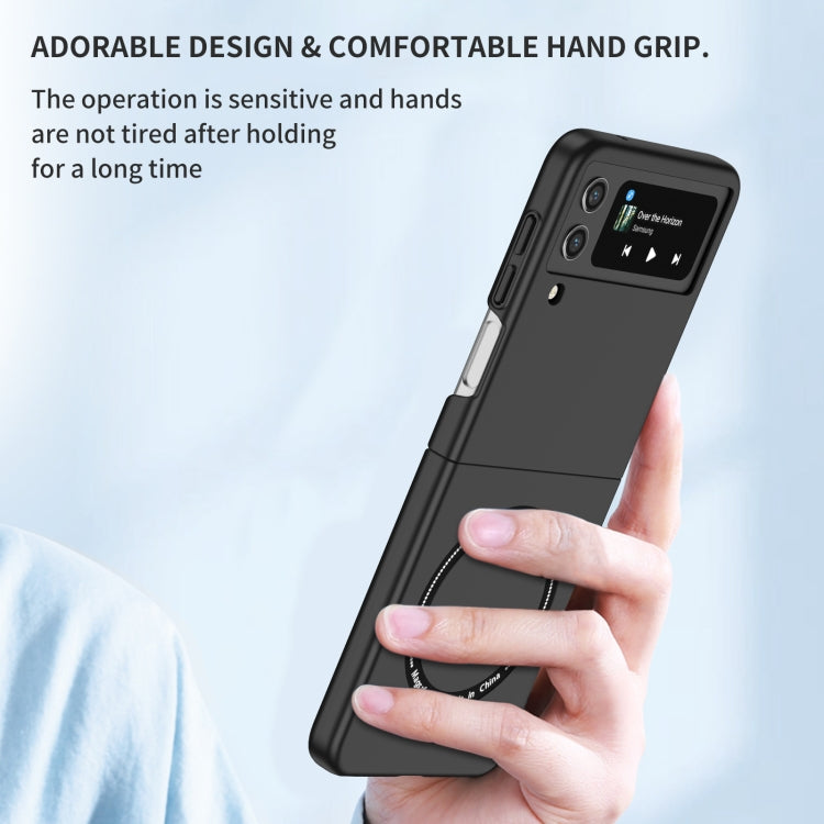 For Samsung Galaxy Z Flip4 Magsafe Magnetic Folding PC Phone Case(Black)