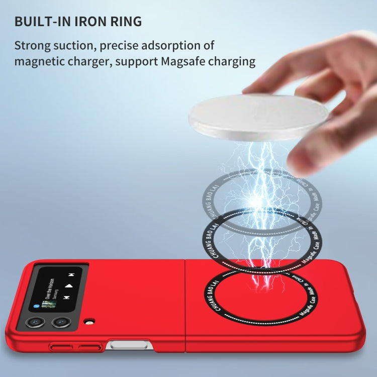 For Samsung Galaxy Z Flip4 Magsafe Magnetic Folding PC Phone Case(Red)