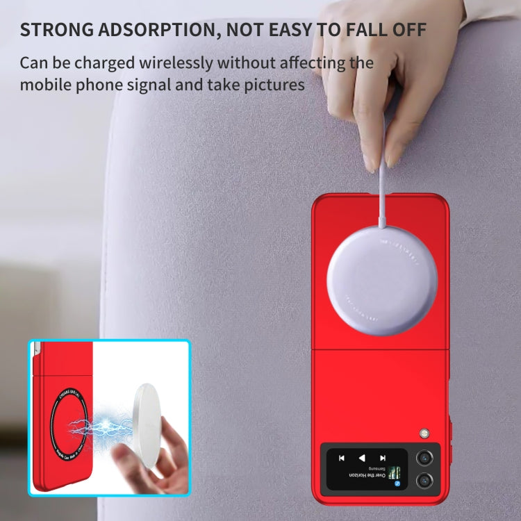 For Samsung Galaxy Z Flip4 Magsafe Magnetic Folding PC Phone Case(Red)