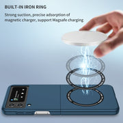 For Samsung Galaxy Z Flip4 Magsafe Magnetic Folding PC Phone Case(Blue)