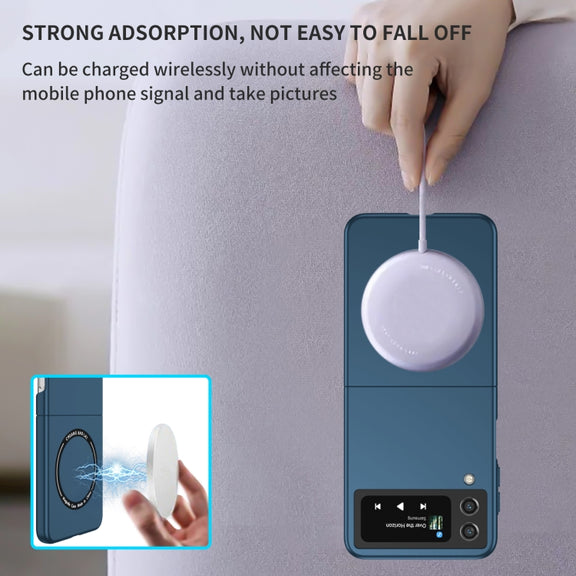 For Samsung Galaxy Z Flip4 Magsafe Magnetic Folding PC Phone Case(Blue)