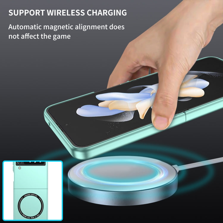 For Samsung Galaxy Z Flip4 Magsafe Magnetic Folding PC Phone Case(Light Blue)