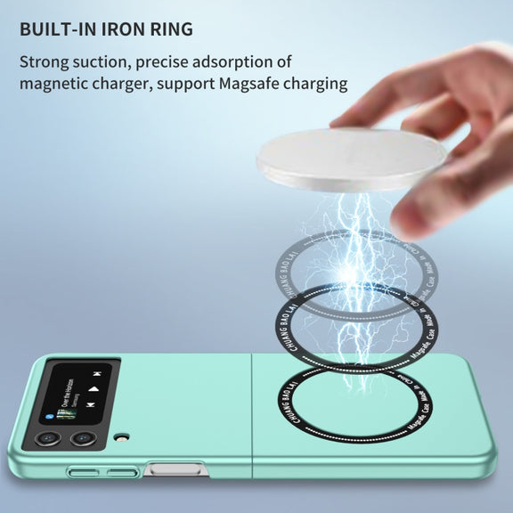 For Samsung Galaxy Z Flip4 Magsafe Magnetic Folding PC Phone Case(Light Blue)