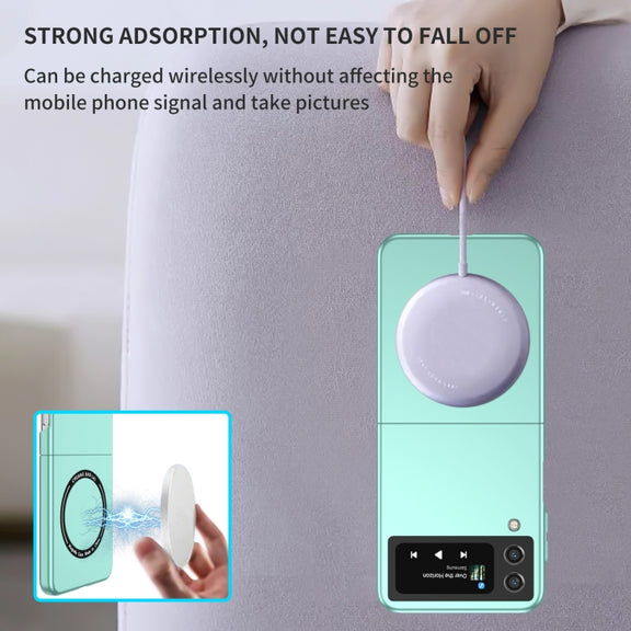 For Samsung Galaxy Z Flip4 Magsafe Magnetic Folding PC Phone Case(Light Blue)