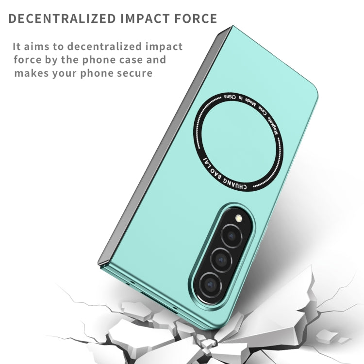 For Samsung Galaxy Z Fold4 Magsafe Magnetic Folding PC Phone Case(Light Blue)