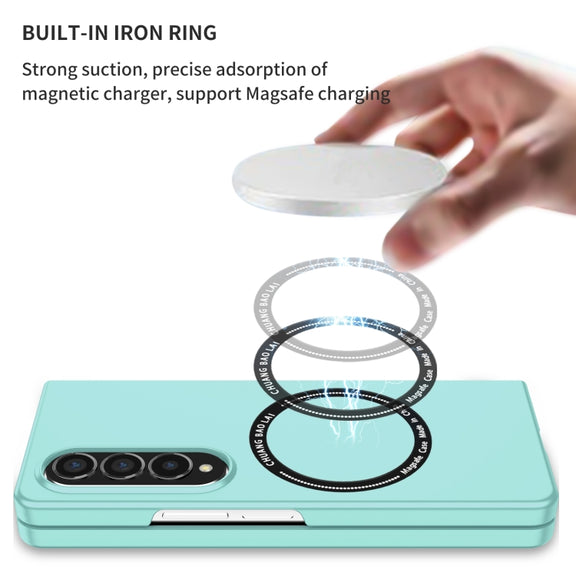 For Samsung Galaxy Z Fold4 Magsafe Magnetic Folding PC Phone Case(Light Blue)
