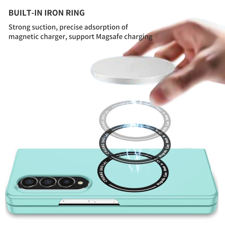 For Samsung Galaxy Z Fold4 Magsafe Magnetic Folding PC Phone Case(Light Blue)