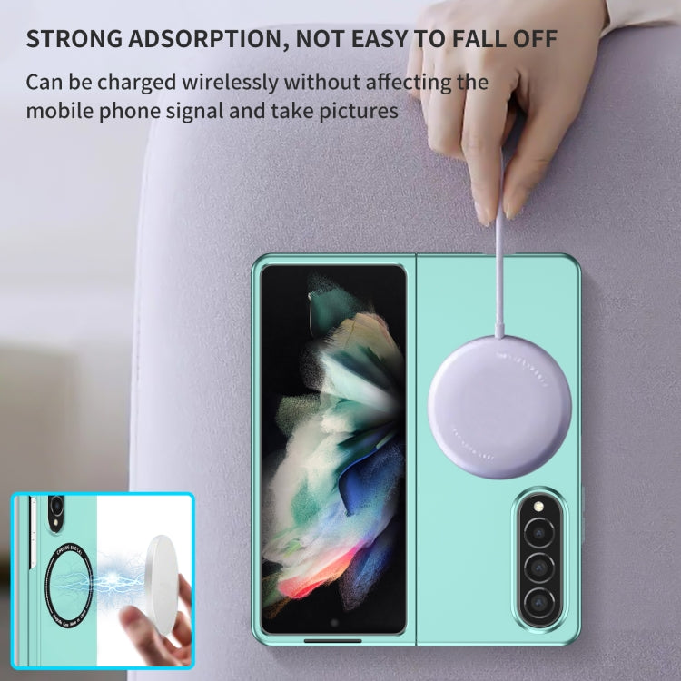 For Samsung Galaxy Z Fold4 Magsafe Magnetic Folding PC Phone Case(Light Blue)