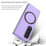 For Samsung Galaxy Z Fold4 Magsafe Magnetic Folding PC Phone Case(Purple)