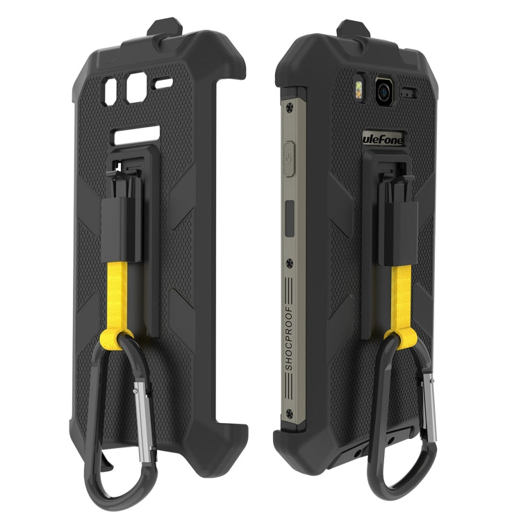 For Ulefone Armor 20WT Ulefone Back Clip Phone Case with Carabiner (Black)