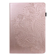 For Nokia T10 Peacock Embossed Pattern Leather Tablet Case(Gold)