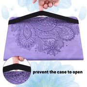 For Nokia T10 Peacock Embossed Pattern Leather Tablet Case(Purple)