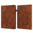 For Nokia T10 Peacock Embossed Pattern Leather Tablet Case(Brown) - Nokia by PMC TechLife | Online Shopping South Africa | PMC TechLife | Buy Now Pay Later Mobicred