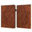 For Amazon Kindle Fire 7 2022 Peacock Embossed Pattern Leather Tablet Case(Brown) - Amazon by PMC TechLife | Online Shopping South Africa | PMC TechLife | Buy Now Pay Later Mobicred
