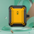 For AirPods 1 / 2 Sliding Buckle Wireless Earphone Protective Case with Hook(Black Yellow) - For AirPods 1/2 by PMC Jewellery | Online Shopping South Africa | PMC Jewellery | Buy Now Pay Later Mobicred