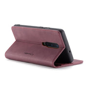 For OnePlus 8 CaseMe Multifunctional Horizontal Flip Leather Case, with Card Slot & Holder & Wallet(Wine Red)
