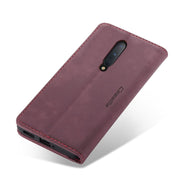 For OnePlus 8 CaseMe Multifunctional Horizontal Flip Leather Case, with Card Slot & Holder & Wallet(Wine Red)