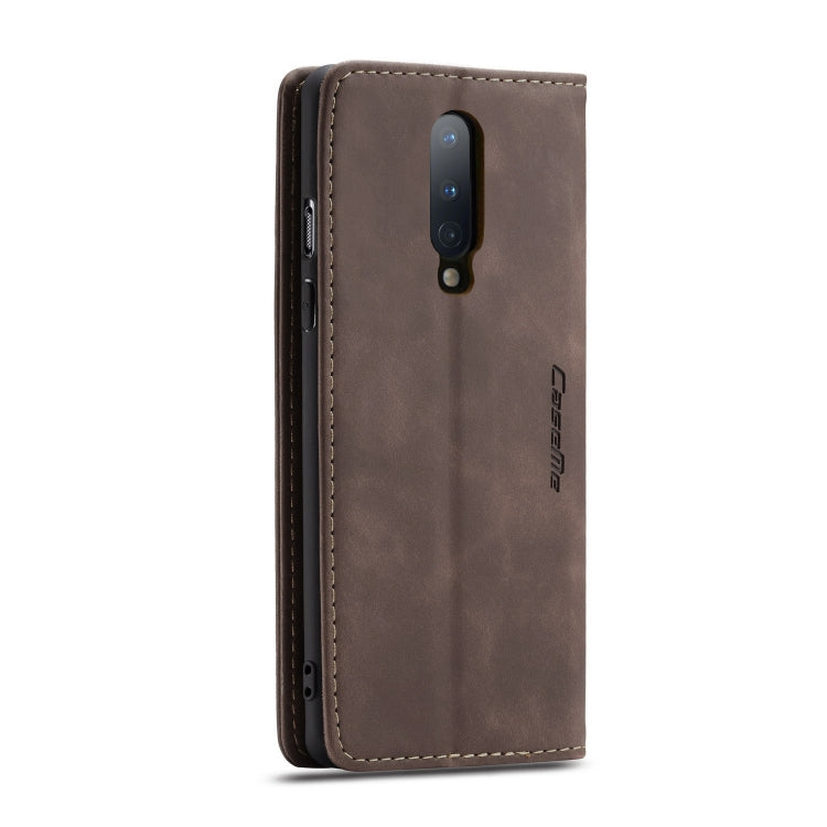 For OnePlus 8 CaseMe Multifunctional Horizontal Flip Leather Case, with Card Slot & Holder & Wallet(Coffee)