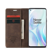 For OnePlus 8 CaseMe Multifunctional Horizontal Flip Leather Case, with Card Slot & Holder & Wallet(Coffee)
