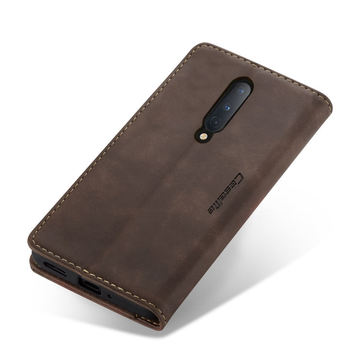 For OnePlus 8 CaseMe Multifunctional Horizontal Flip Leather Case, with Card Slot & Holder & Wallet(Coffee)