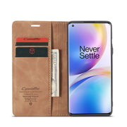 For OnePlus 8 Pro CaseMe Multifunctional Horizontal Flip Leather Case, with Card Slot & Holder & Wallet(Brown)
