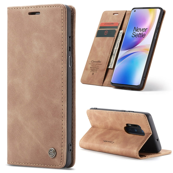 For OnePlus 8 Pro CaseMe Multifunctional Horizontal Flip Leather Case, with Card Slot & Holder & Wallet(Brown)