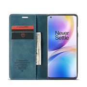 For OnePlus 8 Pro CaseMe Multifunctional Horizontal Flip Leather Case, with Card Slot & Holder & Wallet(Blue)