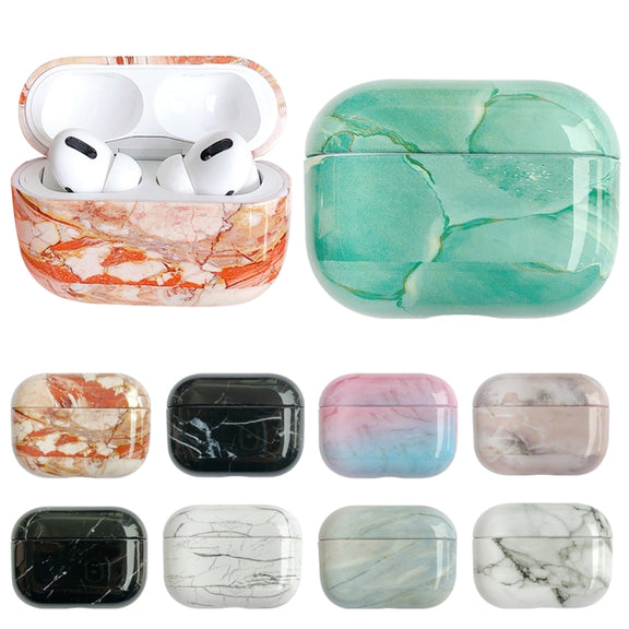 For AirPods Pro 2 Marble Pattern Wireless Earphone Protective Case(Brown)
