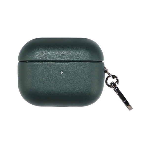For Apple AirPods 3 PU Leather Wireless Bluetooth Earphone Protective Case(Dark Green)