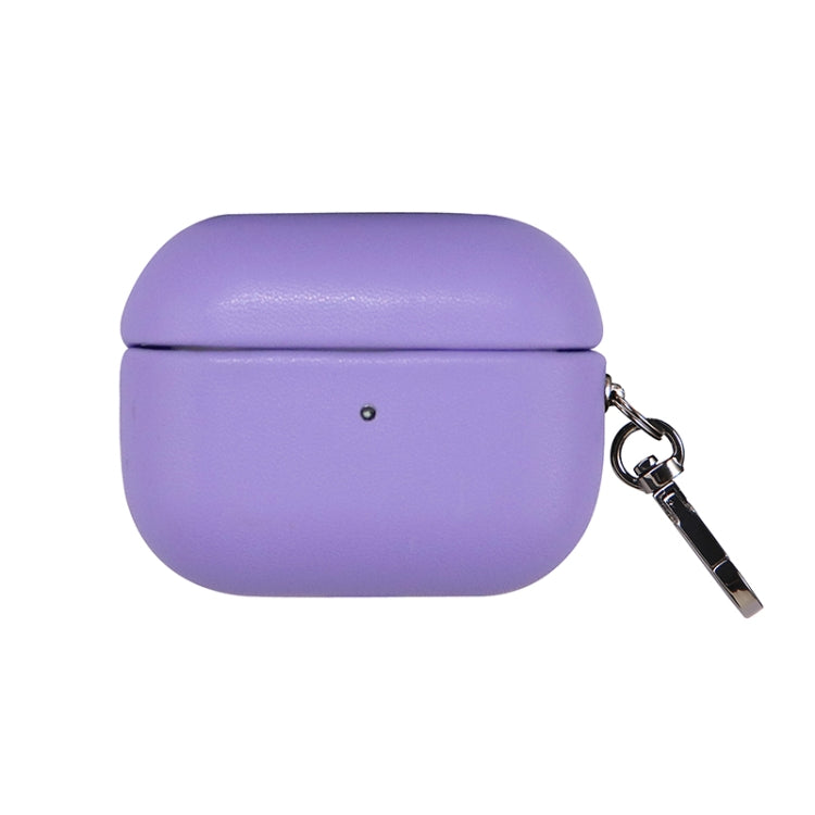 For Apple AirPods Pro PU Leather Wireless Bluetooth Earphone Protective Case(Purple)