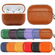 For Apple AirPods Pro PU Leather Wireless Bluetooth Earphone Protective Case(Yellow)