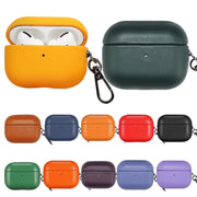 For Apple AirPods Pro 2 PU Leather Wireless Bluetooth Earphone Protective Case(Golden Brown)
