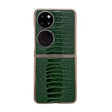 For Huawei P50 Pocket Genuine Leather Weilai Series Nano Plating Phone Case(Green) - Huawei Cases by PMC TechLife | Online Shopping South Africa | PMC TechLife | Buy Now Pay Later Mobicred