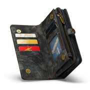 For iPhone 14 CaseMe 008 Detachable Multifunctional Leather Phone Case(Black)