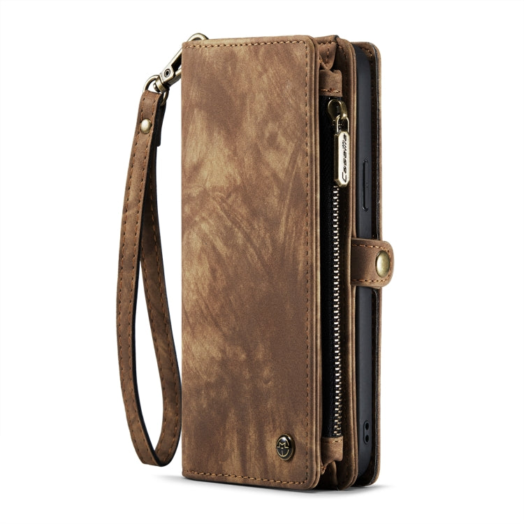 For iPhone 14 Plus CaseMe 008 Detachable Multifunctional Leather Phone Case(Brown)