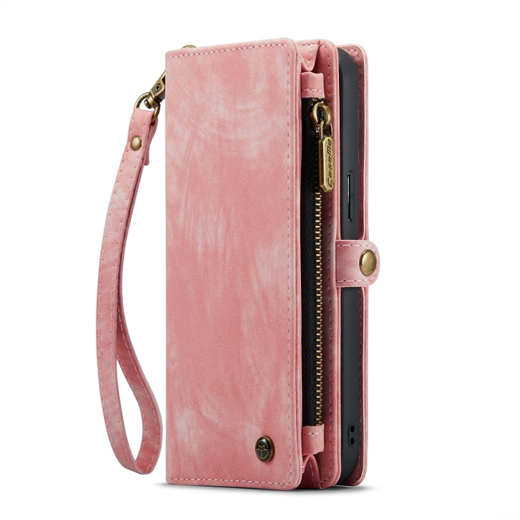 For iPhone 14 Plus CaseMe 008 Detachable Multifunctional Leather Phone Case(Pink)