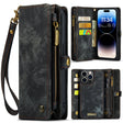 For iPhone 14 Pro CaseMe 008 Detachable Multifunctional Leather Phone Case(Black) - free shipping - PMC Jewellery - Order now!